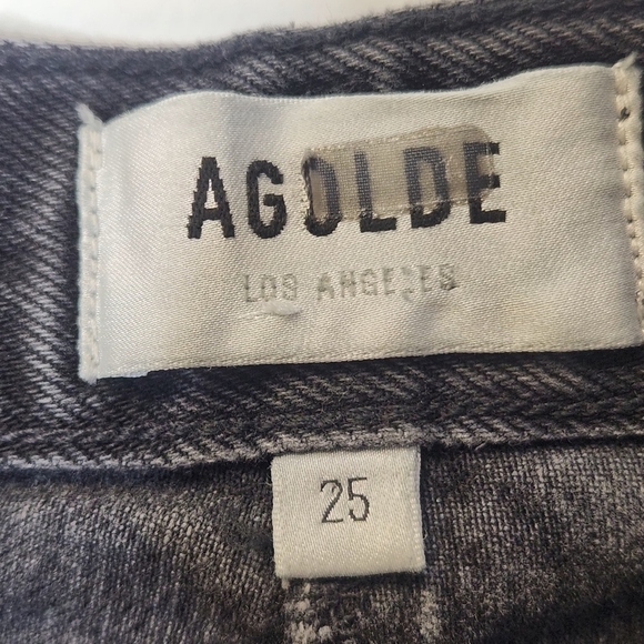 AGOLDE Quinn Denim Mini Skirt – Jinx In Dark Grey Size 25 - Picture 10 of 13